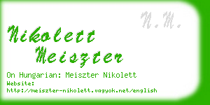 nikolett meiszter business card